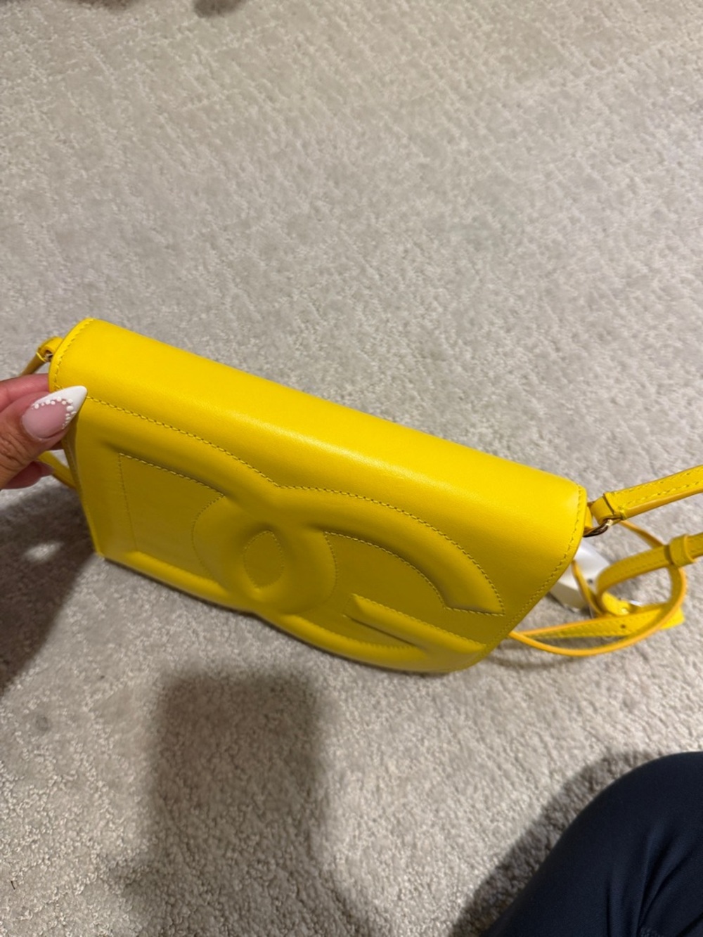 Dolce & Gabbana Embossed DG Yellow Leather Crossbody - Picture 6 of 6